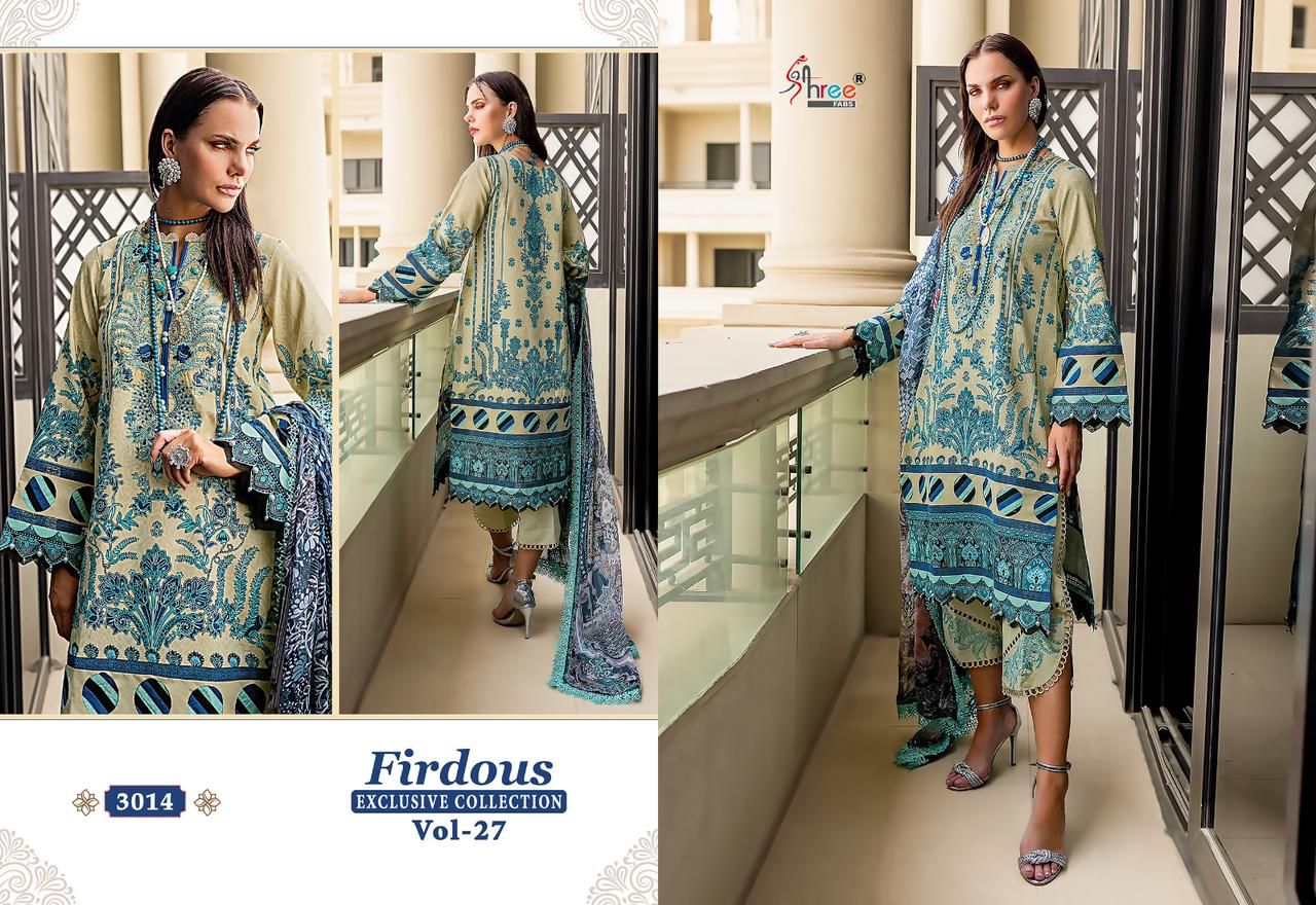 Firdous Exclusive Collection Vol 27 By Shree Pakistani Suits Catalog